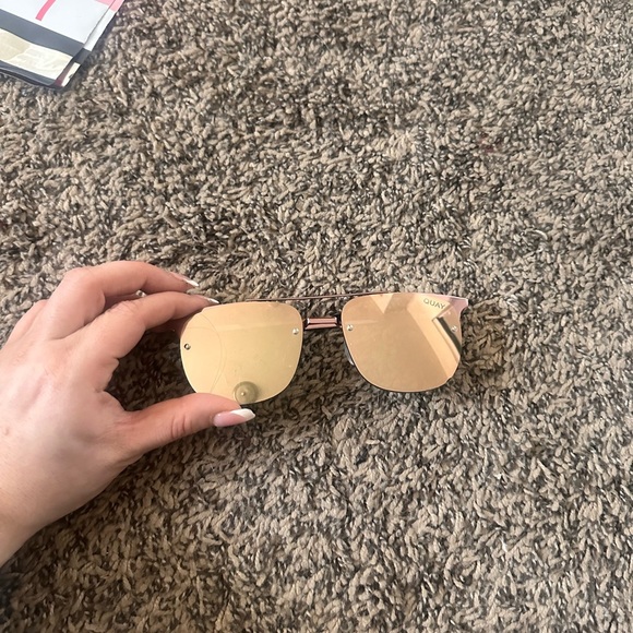 QUAY Private Eyes Mirrored Sunglasses in Pink & Rose - Picture 4 of 8